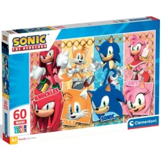 Sonic a priatelia 60ks maxi supercolor puzzle - Clementoni