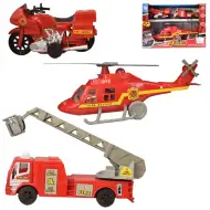 S.O.S. Station: 3-dielny set hasičských vozidiel s vrtuľníkom