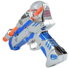 Space Warrior: Elektrická chrómová vesmírna pištoľ so svetlom a zvukom 24cm obrázok 4