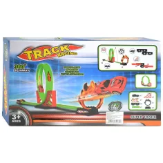 Speed Track 12-dielna pretekárska dráha s 360°-ovou slučkou a autíčkom 1/64 obrázok 3
