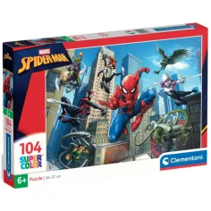 Spider-Man Super Color puzzle 104 ks - Clementoni
