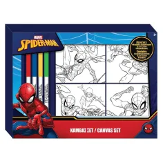 Súprava plátna na farbenie Spidermana 4ks s fixkami