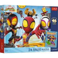 Spidey a jeho priatelia Dobrodružstvá so spoločníkmi 24-dielne Maxi puzzle - Trefl