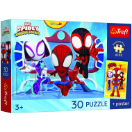 Spidey a jeho priatelia v akcii 30-dielne prémiové puzzle - Trefl