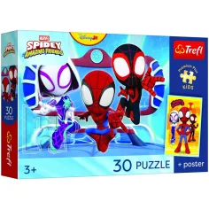 Spidey a jeho priatelia v akcii 30ks prémiový puzzle - Trefl