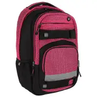 Spirit: Campus čierna a ružová zaoblená školská taška, batoh 46x33x22cm