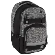 Spirit: Campus čierno-biela zaoblená školská taška, batoh 46x32x19cm