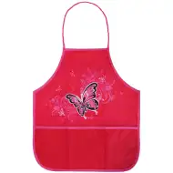 Spirit: Červená zástera so vzorom motýľa