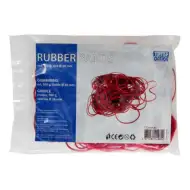 Spirit: Červené gumičky do kancelárie alebo do domácnosti 38mm 100g