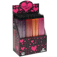 Spirit: Čierna trojhranná grafitová ceruzka HB so srdiečkovým vzorom a gumou 1ks