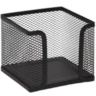 Spirit: Čierny držiak na poznámkový blok z kovovej sieťoviny 9x8cm