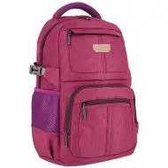 Spirit: Etty purpurová zaoblená školská taška, batoh so štyrmi priehradkami 45x35x18cm