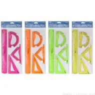 Spirit: Flexibilné pravítko 4 dielny set v rôznych farbách