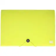 Spirit: Neónovo-žltý držiak na dokumenty A4 s 12 priehradkami