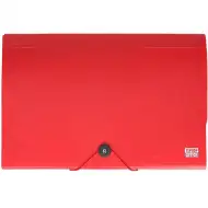 Spirit: Obal na dokumenty A4 s 12 priehradkami v červenej farbe