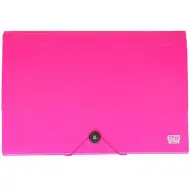 Spirit: Obal na dokumenty A4 s 12 priehradkami v neónovo-ružovej farbe