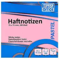 Spirit: Pastelovo-ružový samolepiaci poznámkový blok 100 listov 75x75mm