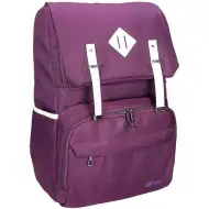 Spirit: Purpurový batoh s bielymi popruhmi 47x33x17cm