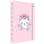 Spirit: Ružové mačky box na zošity A4 s gumičkou