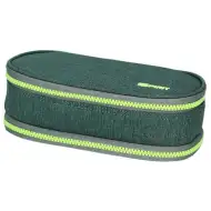 Spirit: Tmavo a svetlozelený oválny poschodový peračník 23x10cm