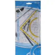 Spirit: Trojuholníkové transparentné pravítko s uhlomerom 22cm
