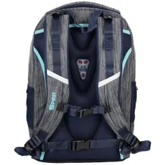 Spirit: Urban sivo-tyrkysová ergonomická školská taška, batoh obrázok 2