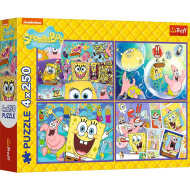 SpongeBob zvláštny svet 4×250-dielne puzzle - Trefl
