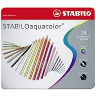 Stabilo: Aquacolor 24 dielny set farebných ceruziek v kovovej krabici