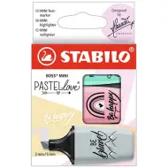 Stabilo: Boss Mini Pastellove 3dielny set zvýrazňovačov