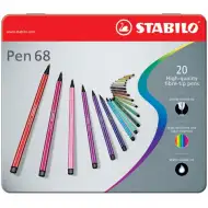 Stabilo: Pen 68 20 dielny set fixiek v kovovej krabici