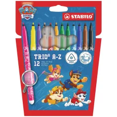 Stabilo: Paw Patrol Trio A-Z trojuholníkové fixy 12ks sada