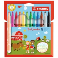 Stabilo: Trio Jumbo 12 dielny set farebných popisovačov