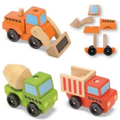 Stavba, drevené vozidlá - Melissa & Doug obrázok 3