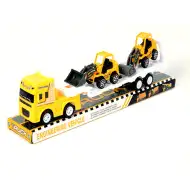 Stavebný kamión s 2 pracovnými strojmi