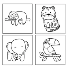 Sticke Art: Set nálepiek na vymaľovanie Zvieratá - Comansi obrázok 2