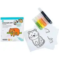 Sticke Art: Set nálepiek na vymaľovanie Zvieratá - Comansi
