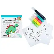 Sticker Art: Dinosaurusy set nálepiek na vymaľovanie - Comansi