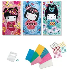 Stick'N Fun set na výrobu mozaikového obrazu - Kokeshi obrázok 2