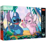 Stitch a Angel na pláži 1000-dielne prémiové plus puzzle - Trefl