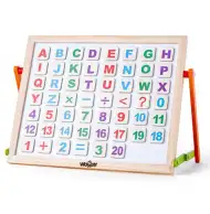 Stolová magnetická tabuľa s písmenami a číslami - Woodyland