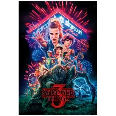 Stranger Things 3. sezóna 1000 dielikový puzzle s plagátom - Clementoni obrázok 2