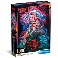 Stranger Things 3. sezóna 1000 dielikový puzzle s plagátom - Clementoni