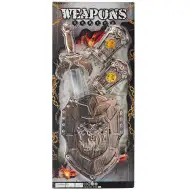 Stredoveký meč, štít a chránič ruky