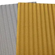 Strieborná a zlatá vlnitá lepenka 3D 25x35cm B4