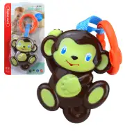 Sun Baby: Veselá opica bábika s chrastítkom