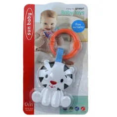 Sun Baby: Veselý biely tiger BPA free detská hrkálka obrázok 4