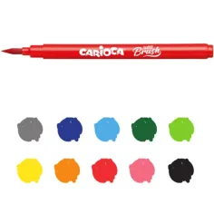 Super Brush fixky so štetcovým hrotom 10 ks set - Carioca obrázok 2