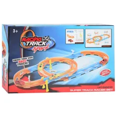 Super Track 24-dielny set pretekárskej dráhy so špirálou a autíčkom 1/64 obrázok 2
