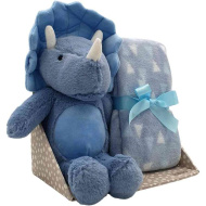 SweetDreams: Prikrývka a plyšový triceratops v modrej farbe