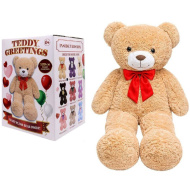 Teddy Greetings: Honey Hugs plyšový medvedík v bielej darčekovej krabici 120 cm